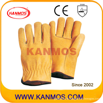 Pig Grain Leder Industriesicherheit Fahrer Handschuhe (22204)